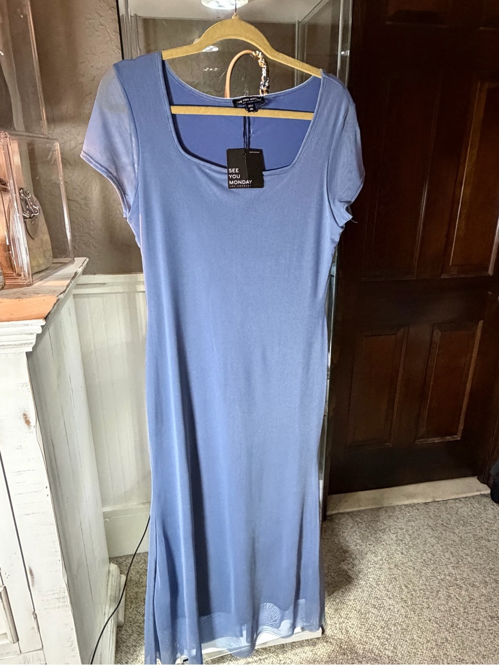 See You Monday Periwinkle Scoop Neck Dress